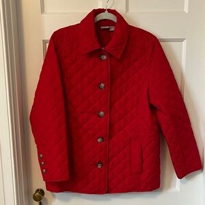 Chico’s Quilted Red Jacket NWOT